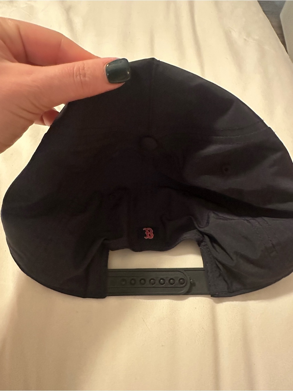 47 Brand Boston Red Sox Script Baseball Cap - Navy with White & Red Embroidery - Picture 3 of 4